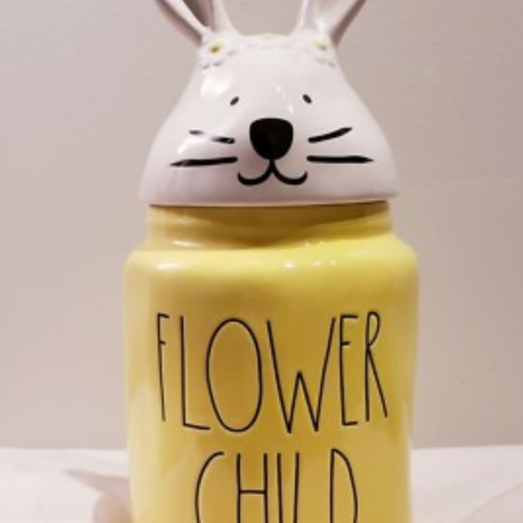 Rae Dunn Xtra Large Flower Child cannister - Picture 1 of 2